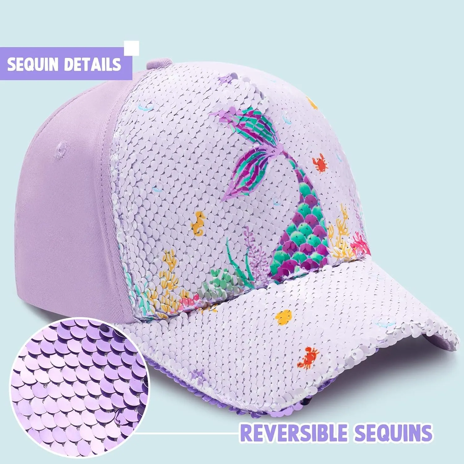Kids Baseball Hat Unicorn Girls Baseball Cap Toddler Trucker Hat Girls Hats for Kids Ages 4-8