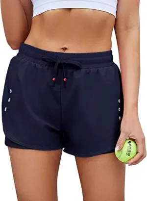 KOJOOIN Athletic Shorts for Women Quick Dry, High Waisted Womens Running Workout Gym Shorts with Pocket