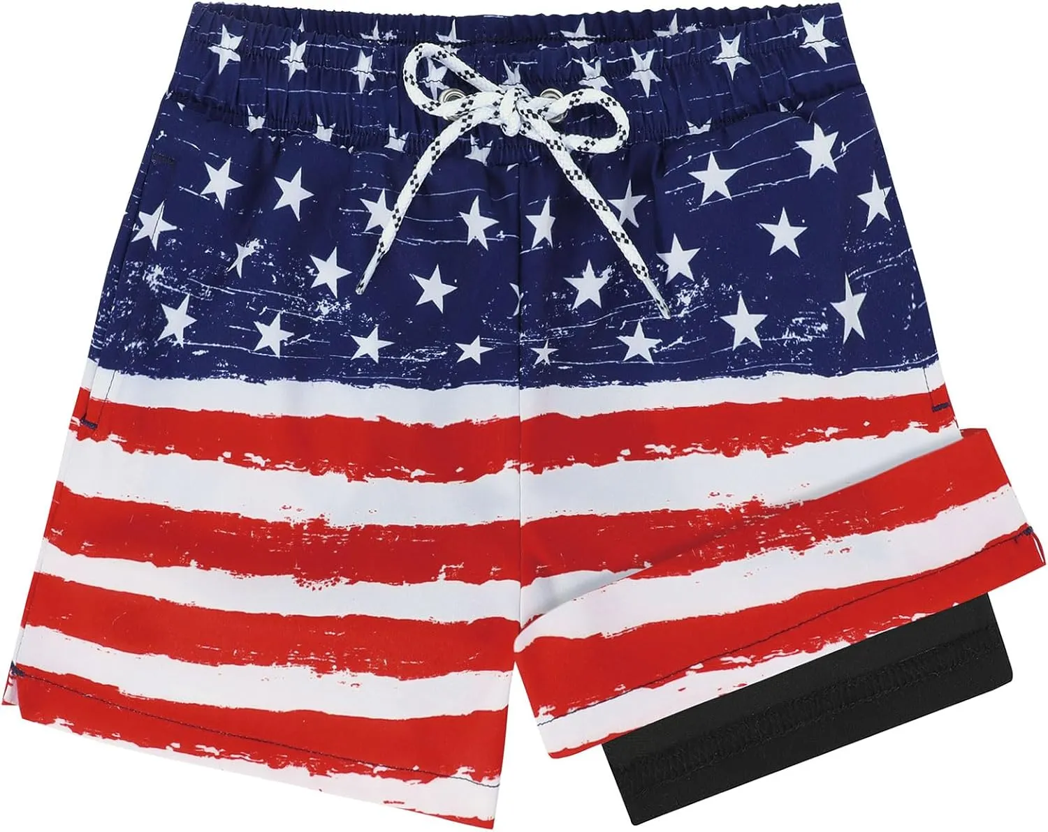 Komorebi Boys Swim Trunks with Compression Liner Swim Shorts Kids Quick Dry UPF 50  Bathing Suit Boys' Swimwear 8-16T