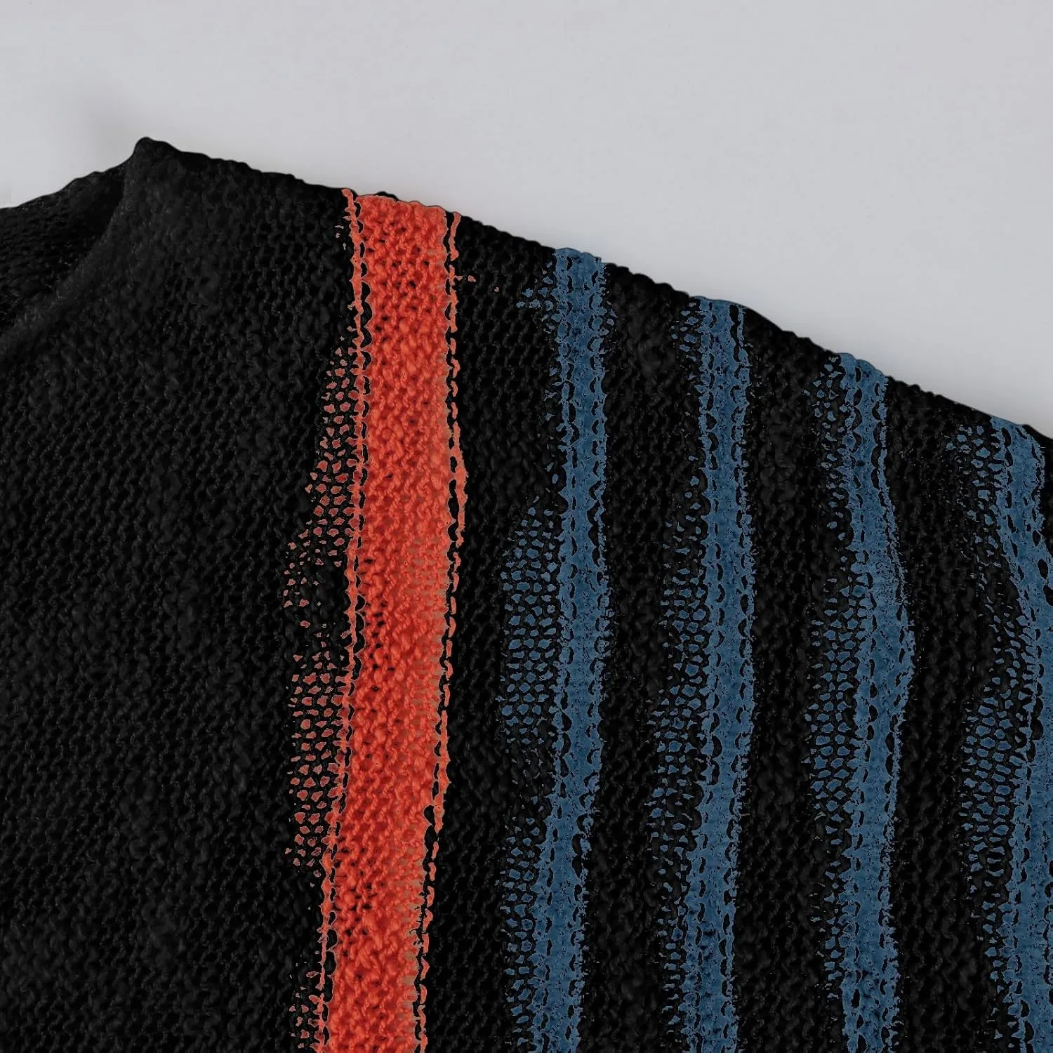 Kubbon Womens Cable Knit Sweater 2024 Fall Casual Color Block Striped Pullover Jumper Lightweight Comfy Boho Clothes