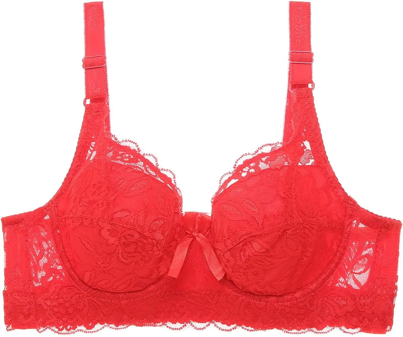 Lace Bras for Women Full Coverage T Shirt Bra No Underwire V Neck Sexy Lift Bralette Comfortable Seamless Bra