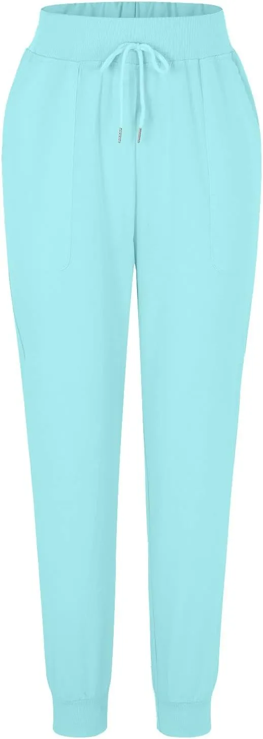 Linen Crop Pants for Women Casual Summer Elastic Waist Loose Fit Straight Leg Crop Pants Beach Trousers with Pockets