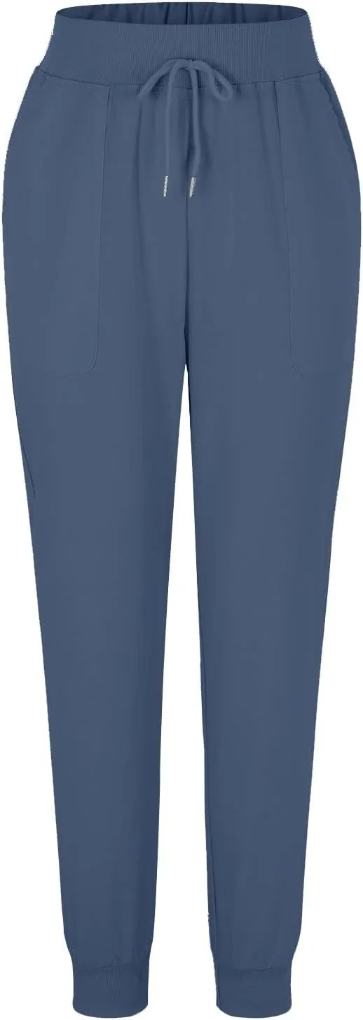 Linen Crop Pants for Women Casual Summer Elastic Waist Loose Fit Straight Leg Crop Pants Beach Trousers with Pockets