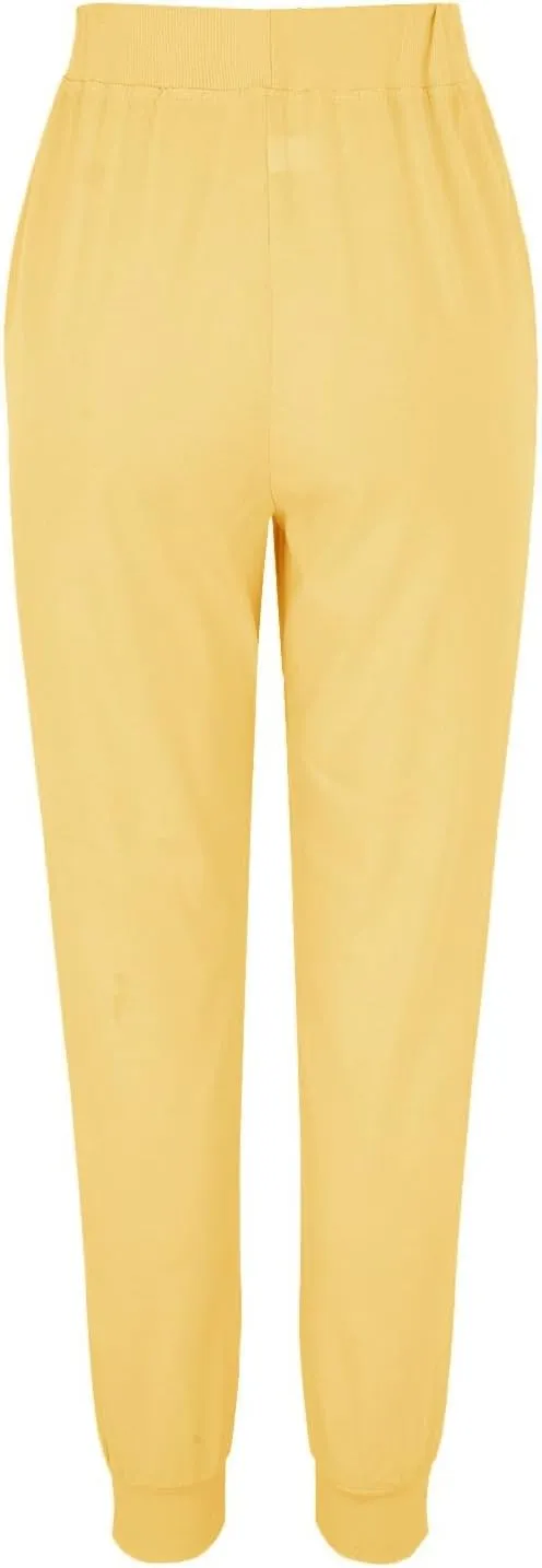 Linen Crop Pants for Women Casual Summer Elastic Waist Loose Fit Straight Leg Crop Pants Beach Trousers with Pockets