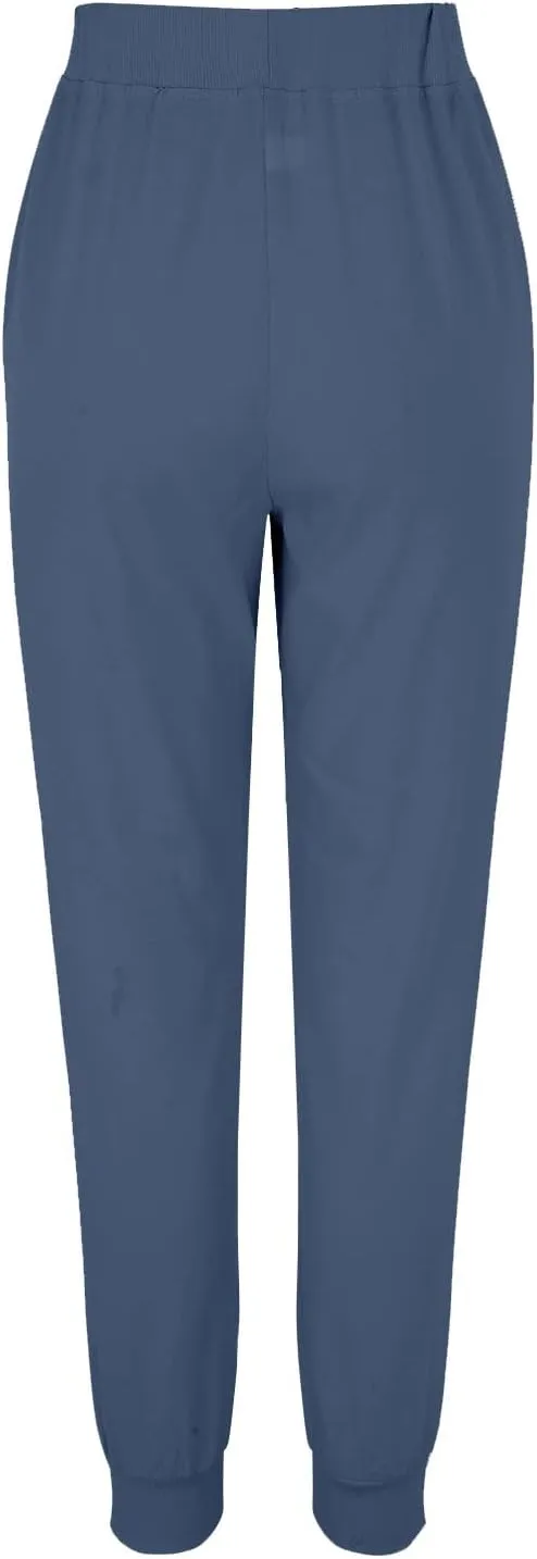 Linen Crop Pants for Women Casual Summer Elastic Waist Loose Fit Straight Leg Crop Pants Beach Trousers with Pockets