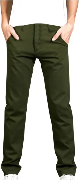 Men Trendy Denim Pants Straight Leg Button Zipper Solid Work Trousers Dailywear Comfy Athletic Fit Pants with Pockets