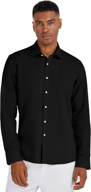 Men's 100% Linen Shirt Long Sleeve Button Down Casual Beach Shirts Plus Size