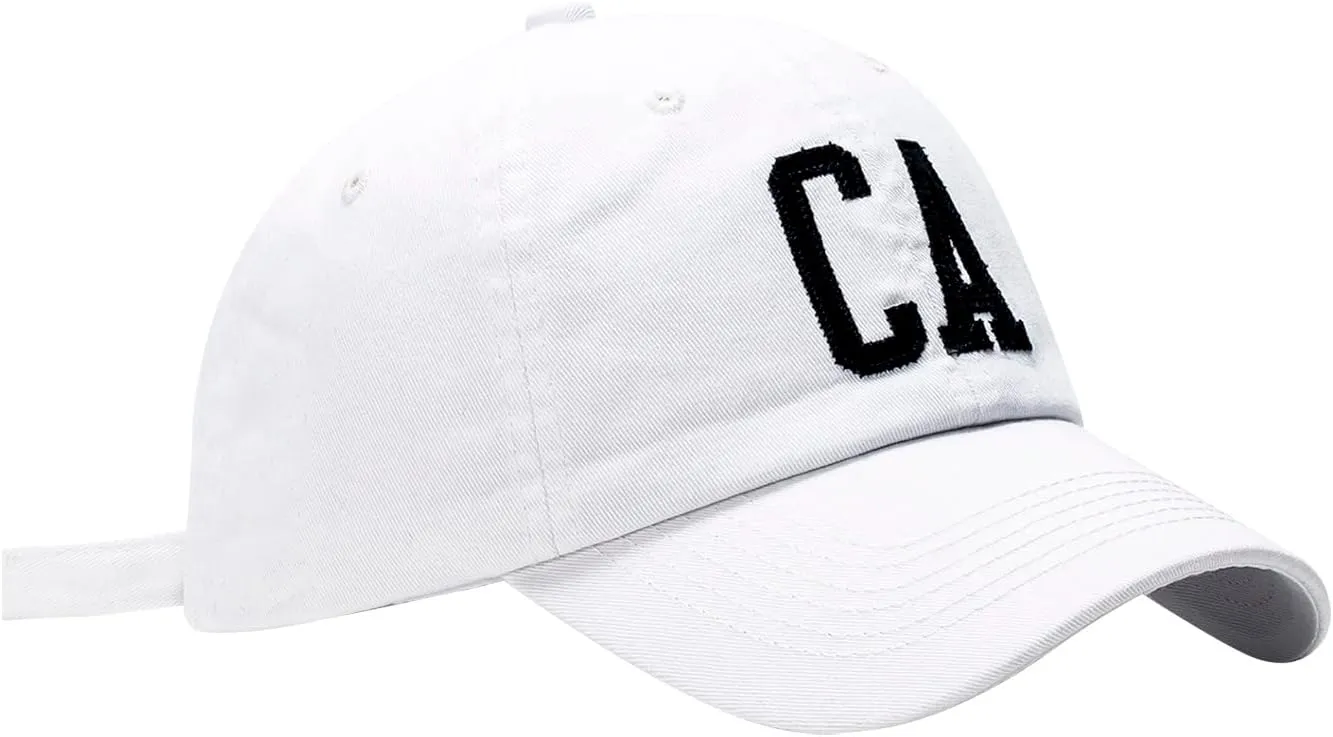 Mens Baseball Sun Hat Vintage Adjustable Unstructured Washed Distressed Baseball Cap Casual Letter Hat for Men Womens