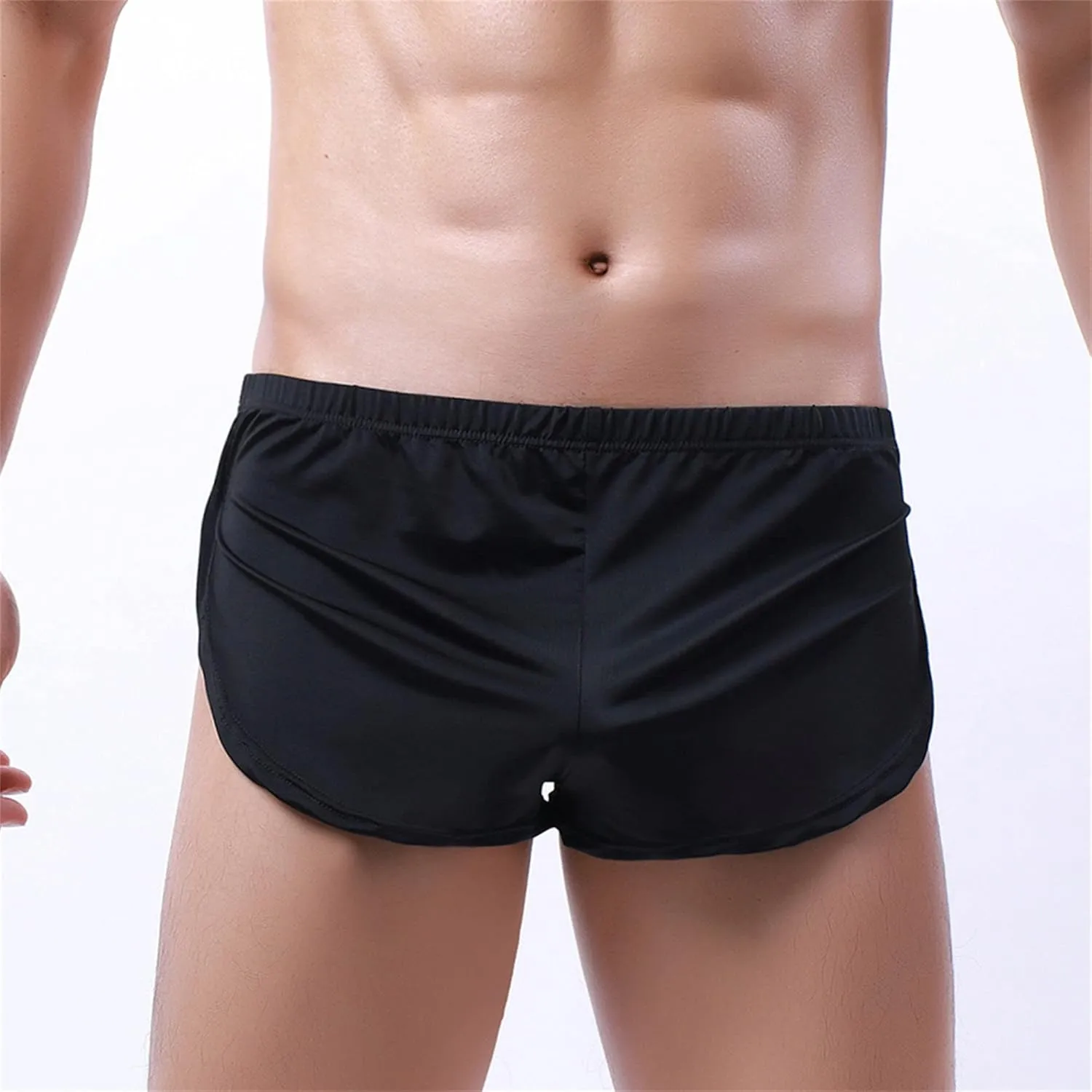 Men'S Boxer Shorts Lounge Breathable Athletic Underpants Loose Split Side Sexy Breathable Underwear Shorts