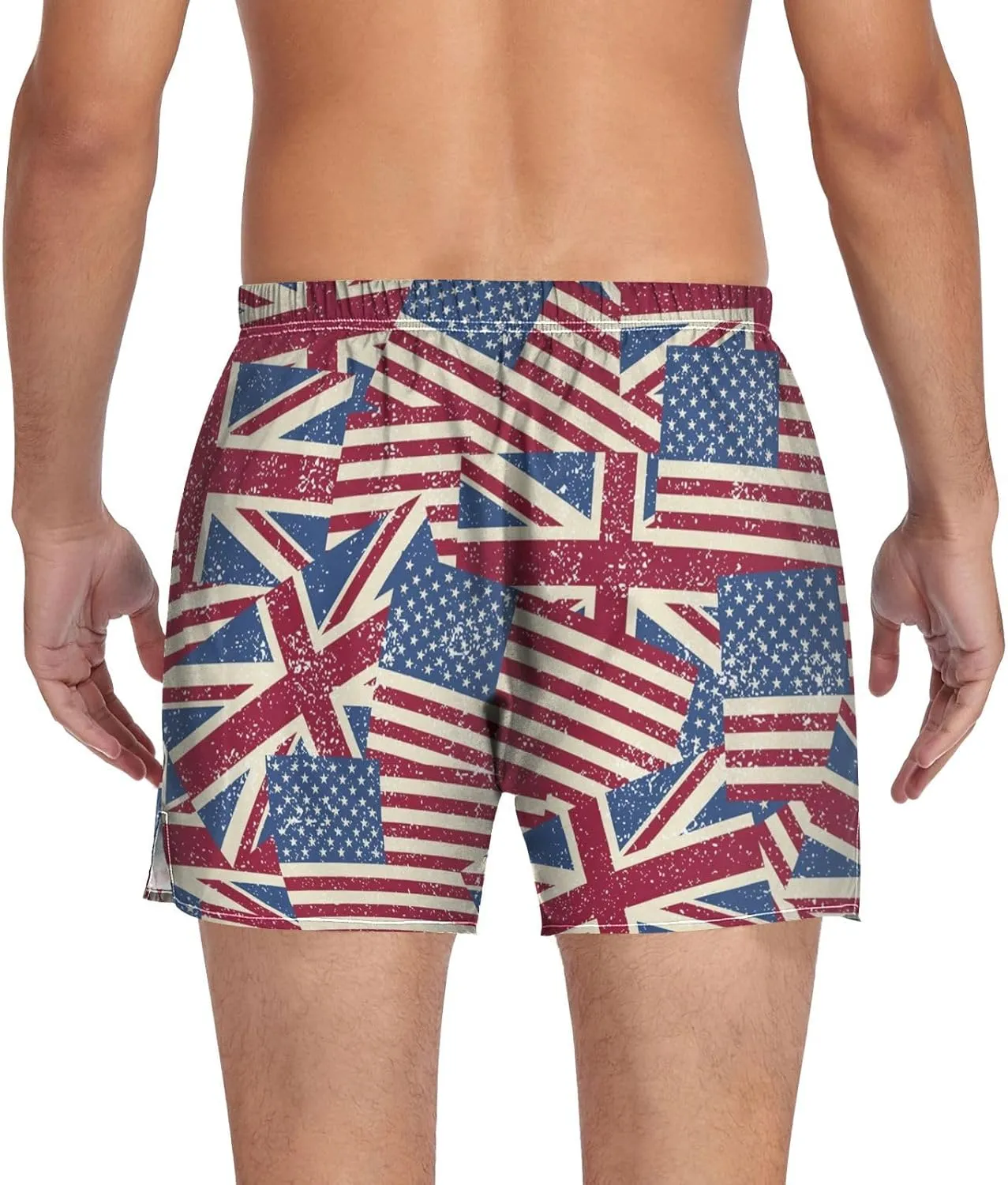 Men's Boxer Shorts, Soft Breathable Woven Boxer Briefs Underwear Button Fly S-XXL