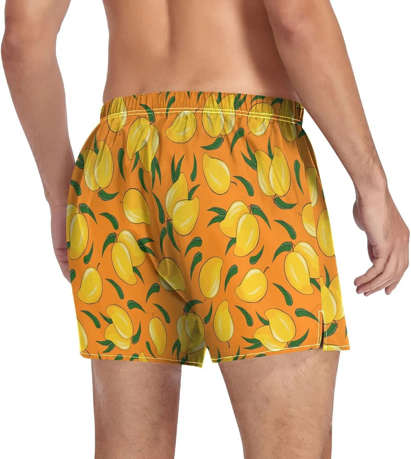 Men's Boxer Shorts, Soft Breathable Woven Boxer Briefs Underwear Button Fly S-XXL