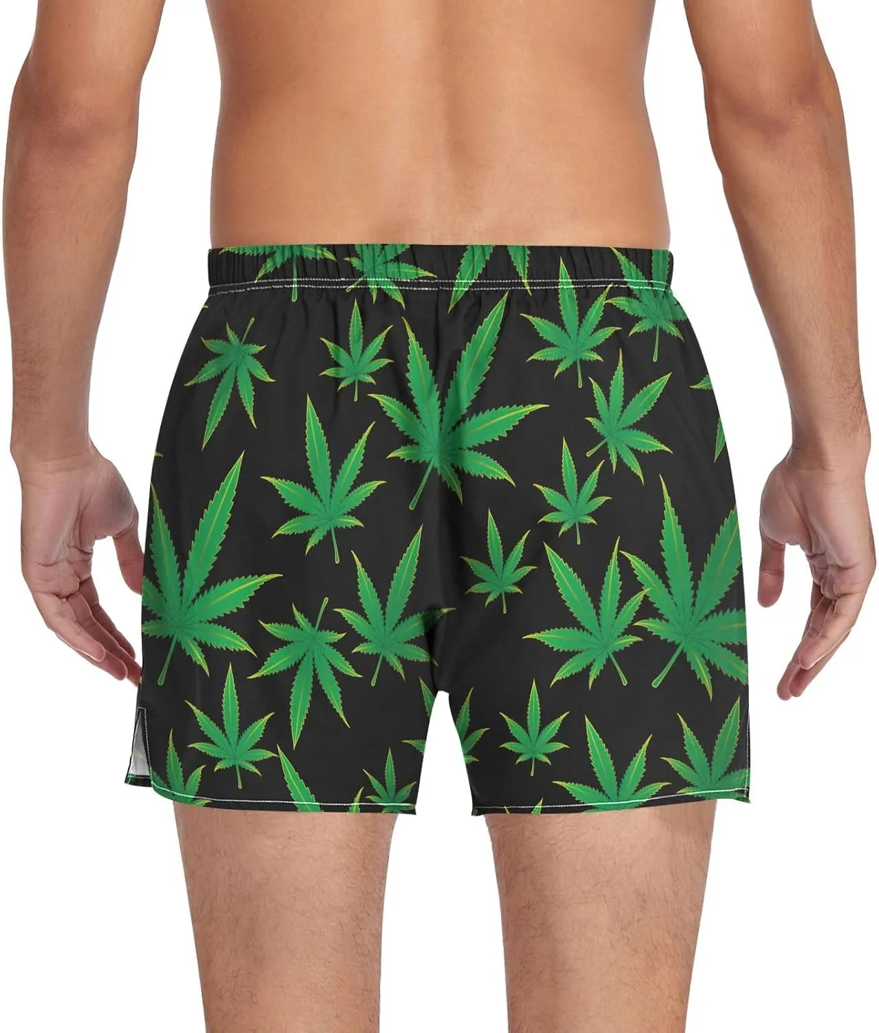Men's Boxer Shorts, Soft Breathable Woven Boxer Briefs Underwear Button Fly S-XXL