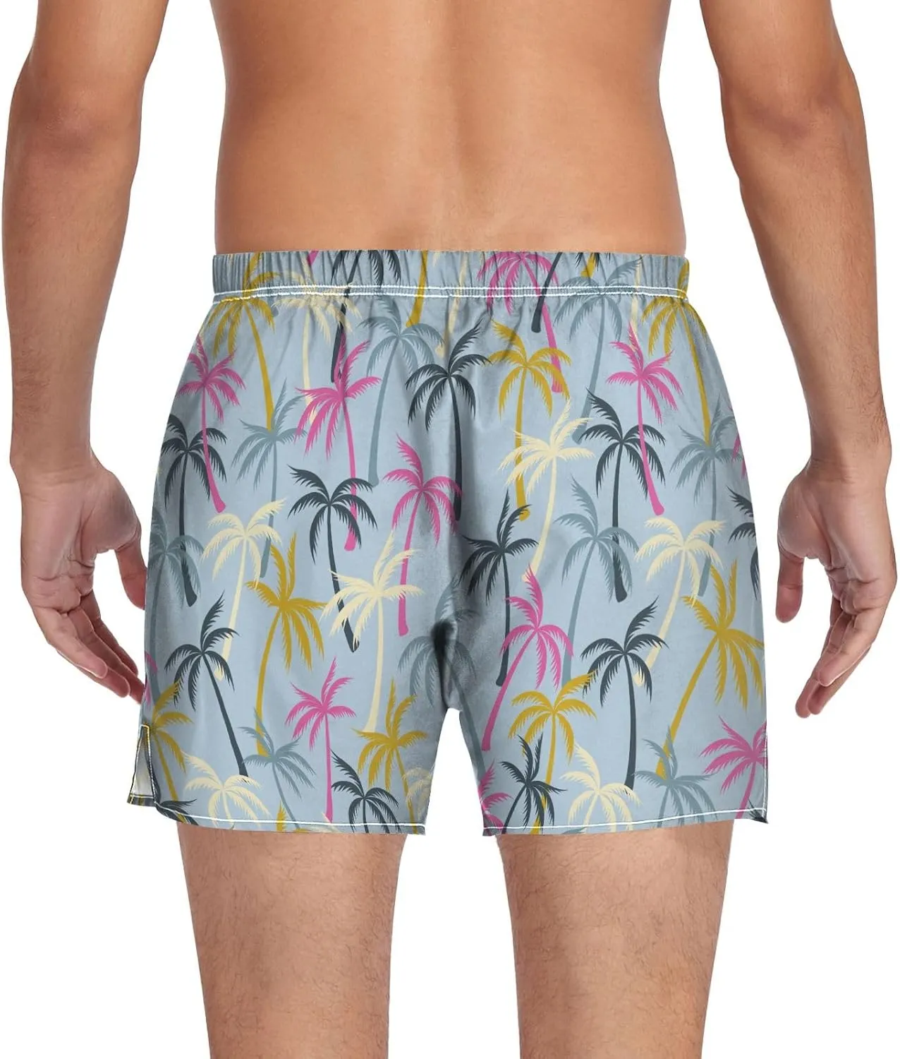Men's Boxer Shorts, Soft Breathable Woven Boxer Briefs Underwear Button Fly S-XXL