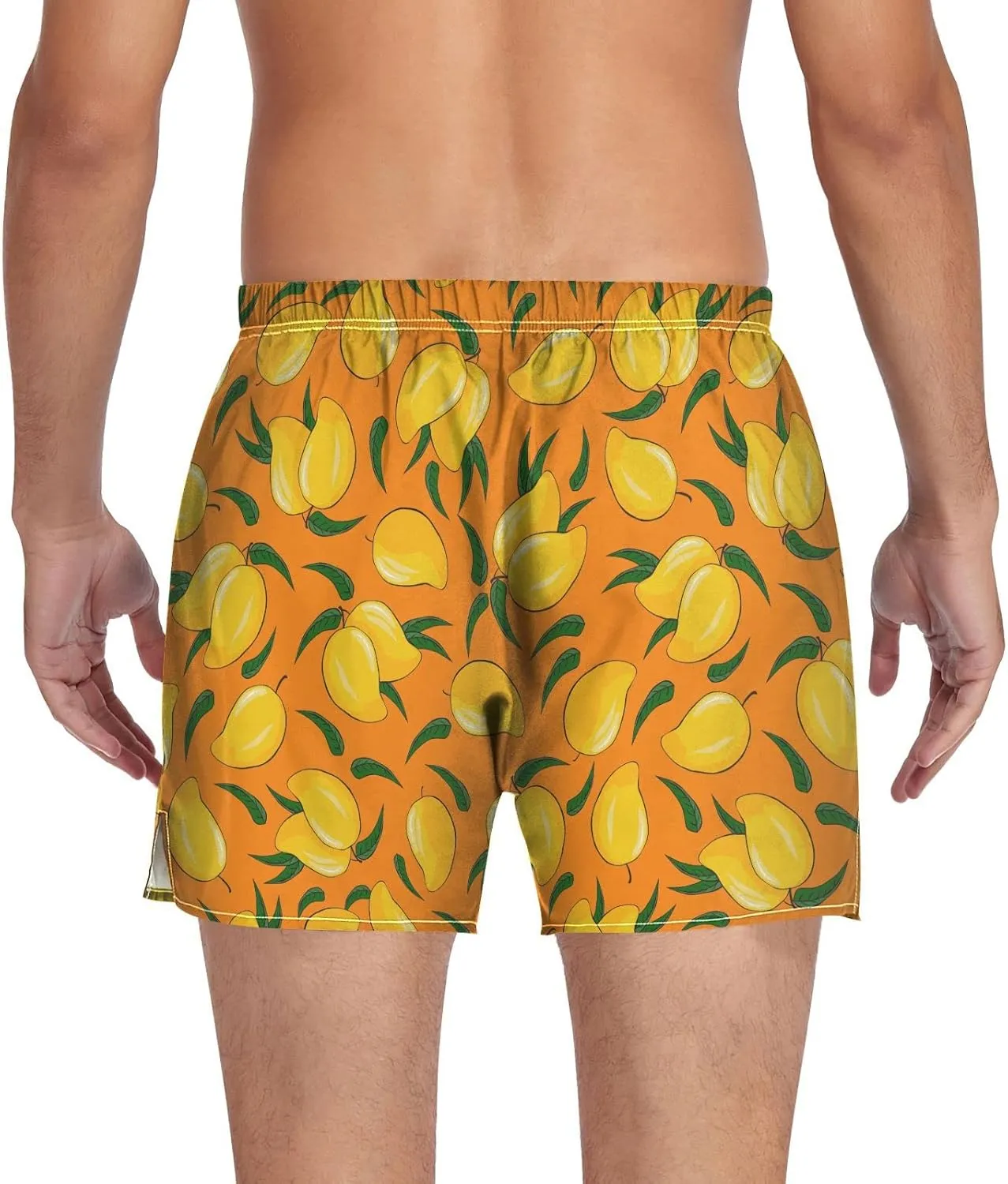 Men's Boxer Shorts, Soft Breathable Woven Boxer Briefs Underwear Button Fly S-XXL