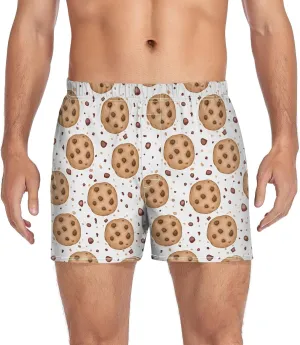 Men's Boxer Shorts, Soft Breathable Woven Boxer Briefs Underwear Button Fly