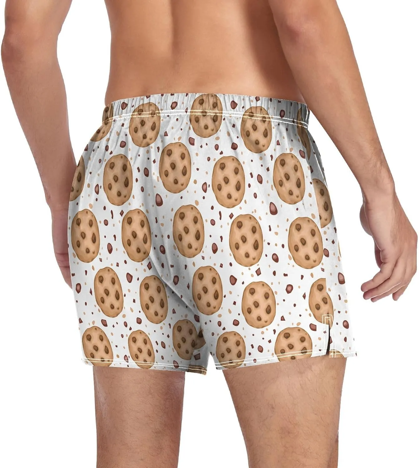 Men's Boxer Shorts, Soft Breathable Woven Boxer Briefs Underwear Button Fly