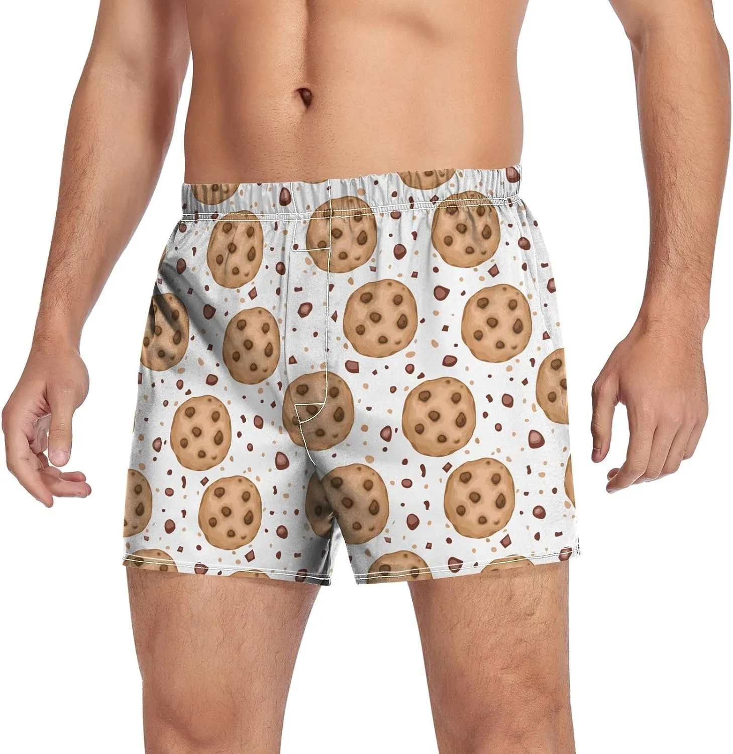Men's Boxer Shorts, Soft Breathable Woven Boxer Briefs Underwear Button Fly