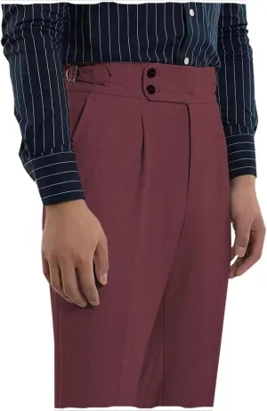Men's Casual Linen Pants Beach Summer Classic Gurkha Pants Lightweight Linen Trousers