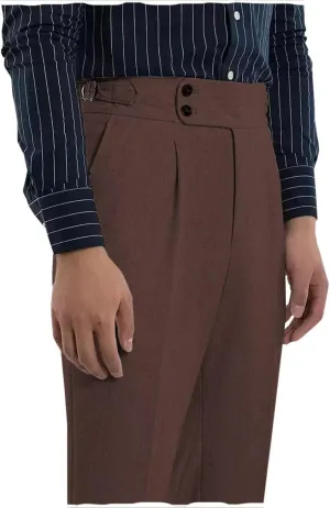 Men's Casual Linen Pants Beach Summer Classic Gurkha Pants Lightweight Linen Trousers