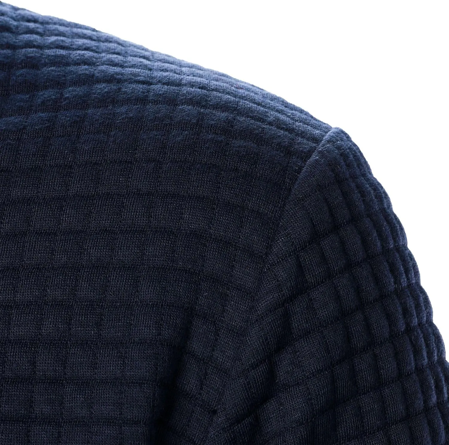 Men's Casual Plaid Cardigan Sweatshirt Stand Collar Casual Full Zip Long Sleeve Sweater Business Slim Fit Coats