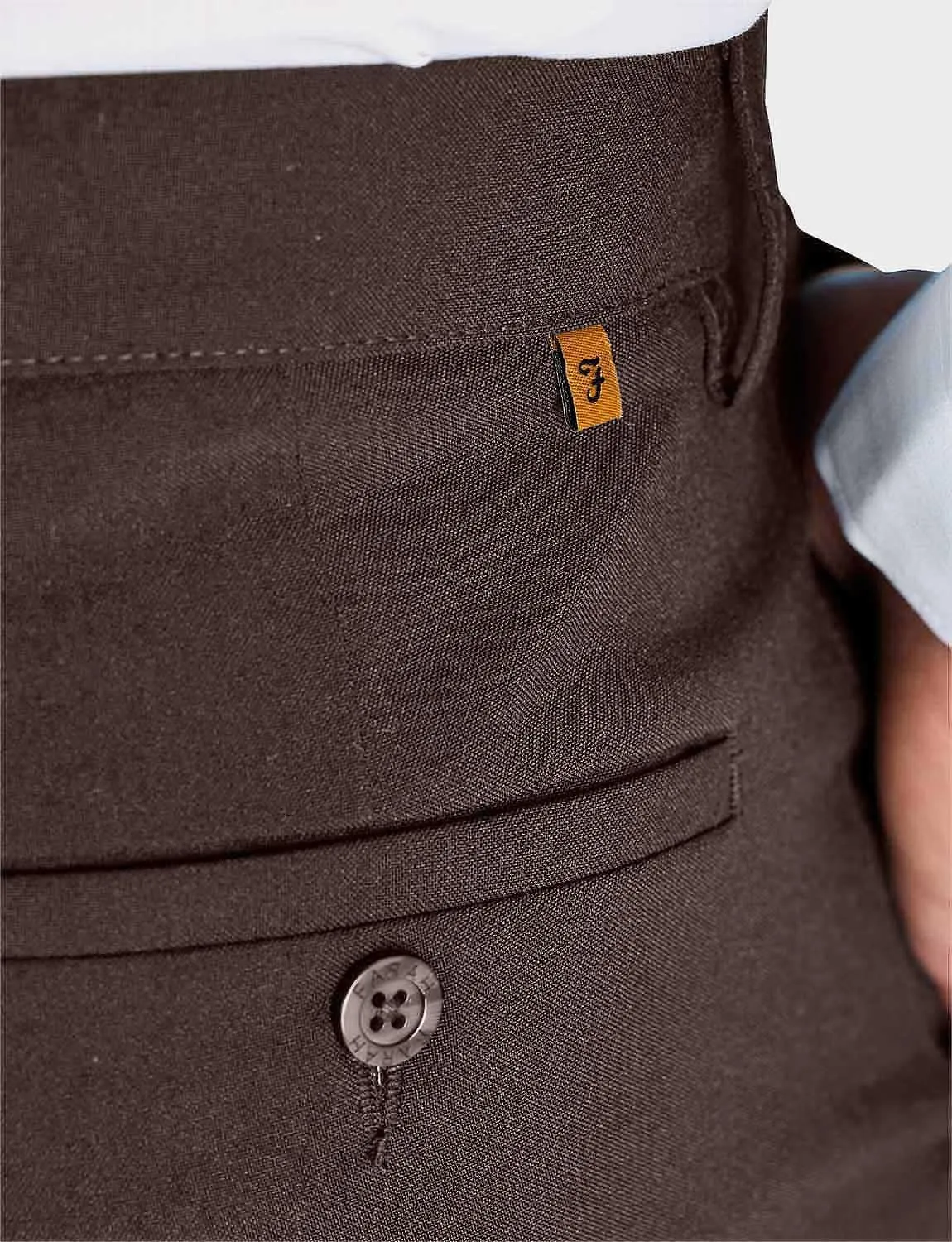 Men's Classic Slant Pocket Trousers Flat Front Easy Care Non-Iron Finish & Gripper Waistband