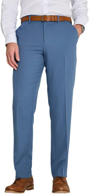 Men's Classic Slant Pocket Trousers Flat Front Easy Care Non-Iron Finish & Gripper Waistband