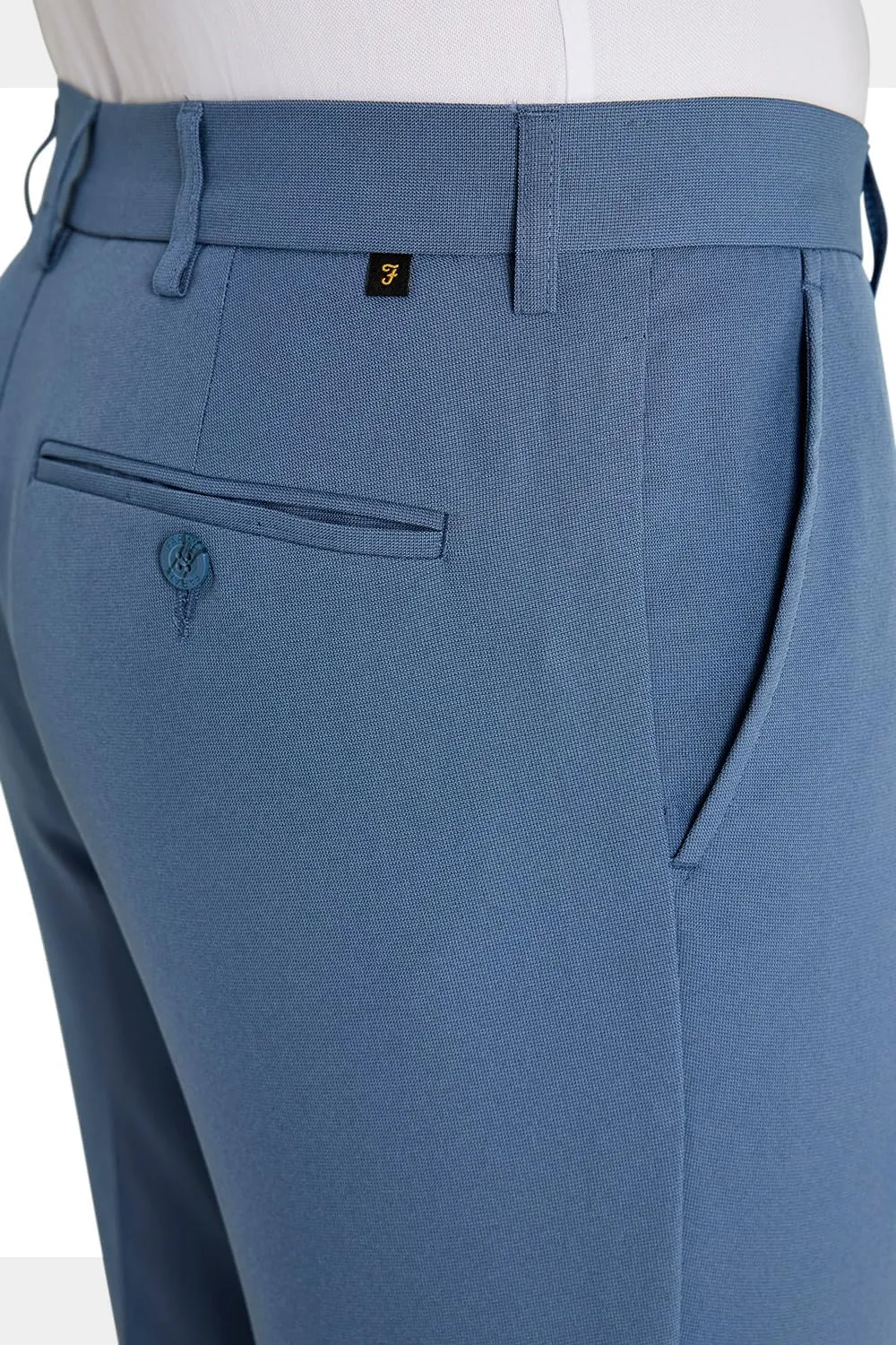 Men's Classic Slant Pocket Trousers Flat Front Easy Care Non-Iron Finish & Gripper Waistband