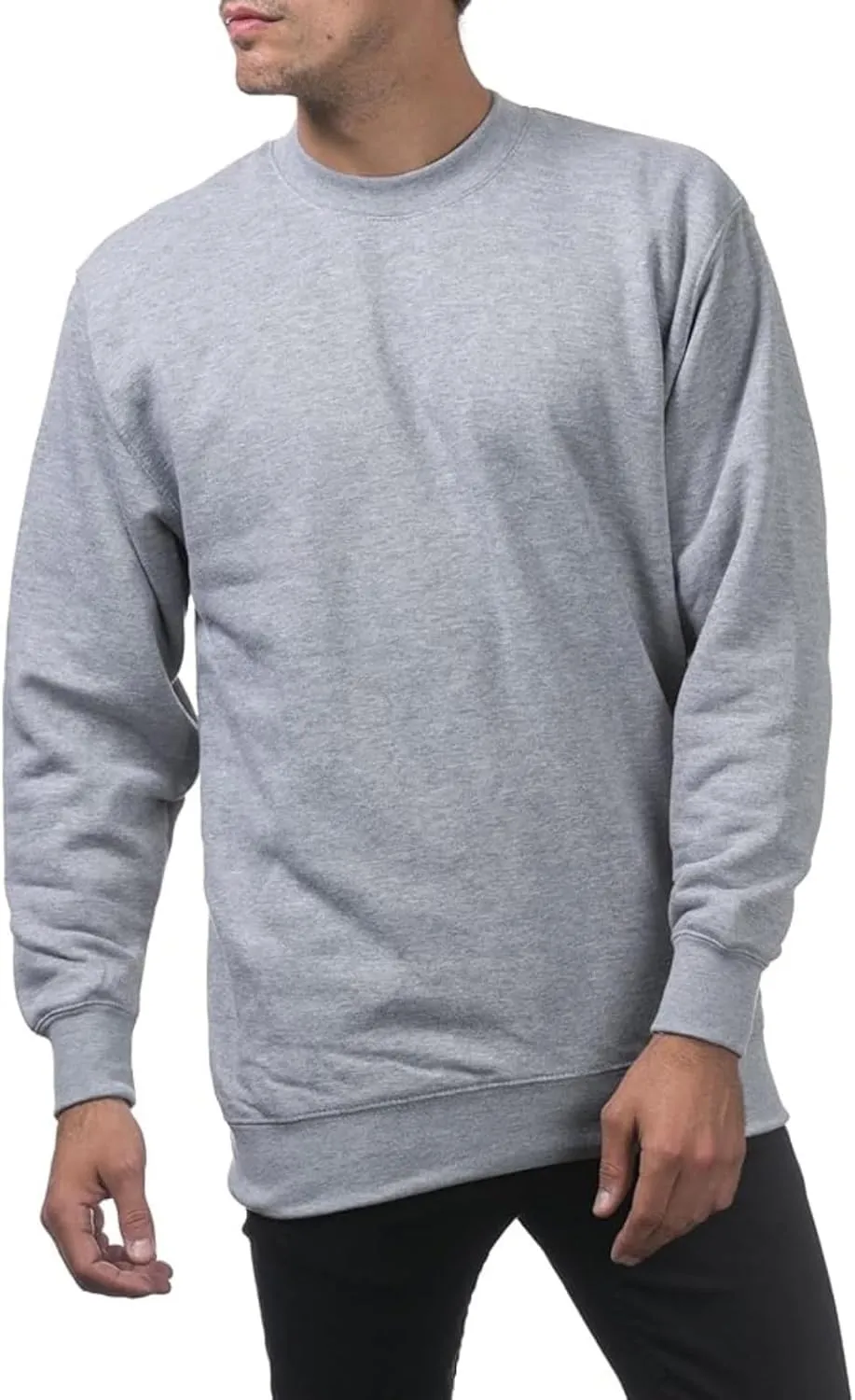 Men's Fall Winter Sweatshirts Basic Solid Color Crewneck Hoodies Loose Casual Youth Pullover Office Home Tops 2024