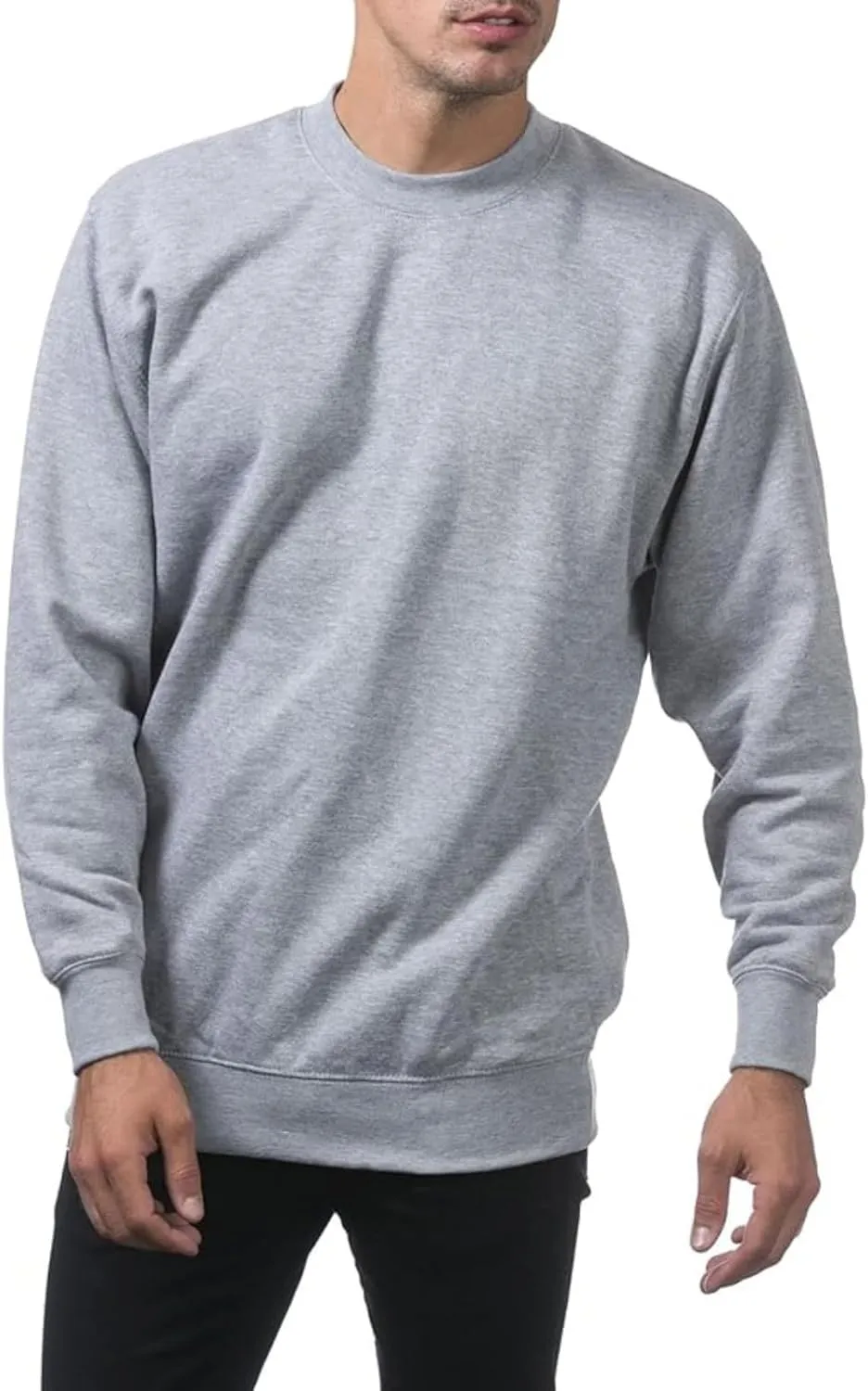 Men's Fall Winter Sweatshirts Basic Solid Color Crewneck Hoodies Loose Casual Youth Pullover Office Home Tops 2024