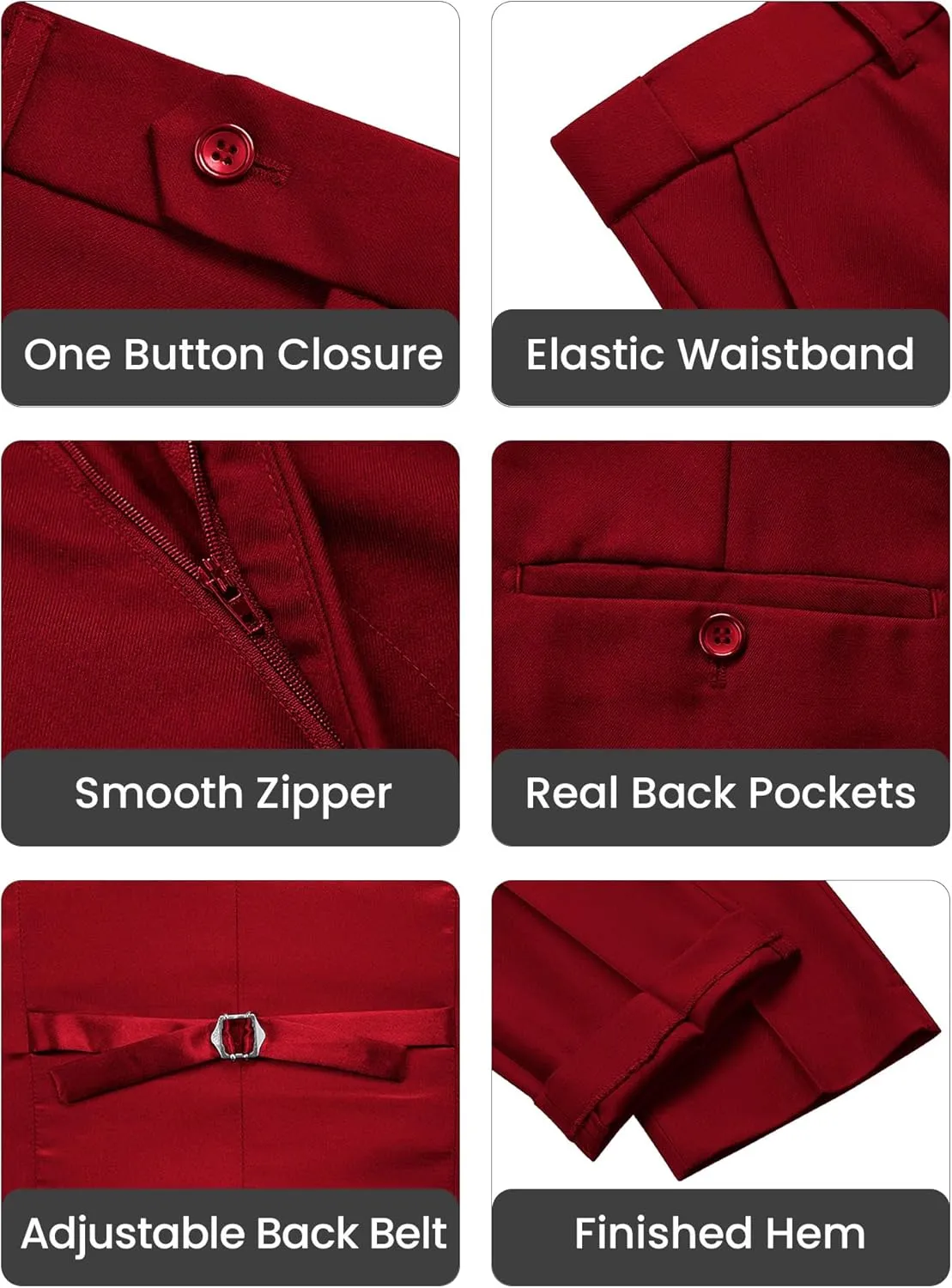 Mens Suit Tuxedo Set Slim Fit Suits 3 Piece One Button Prom Wedding Blazer Vest Pants with Bow Tie
