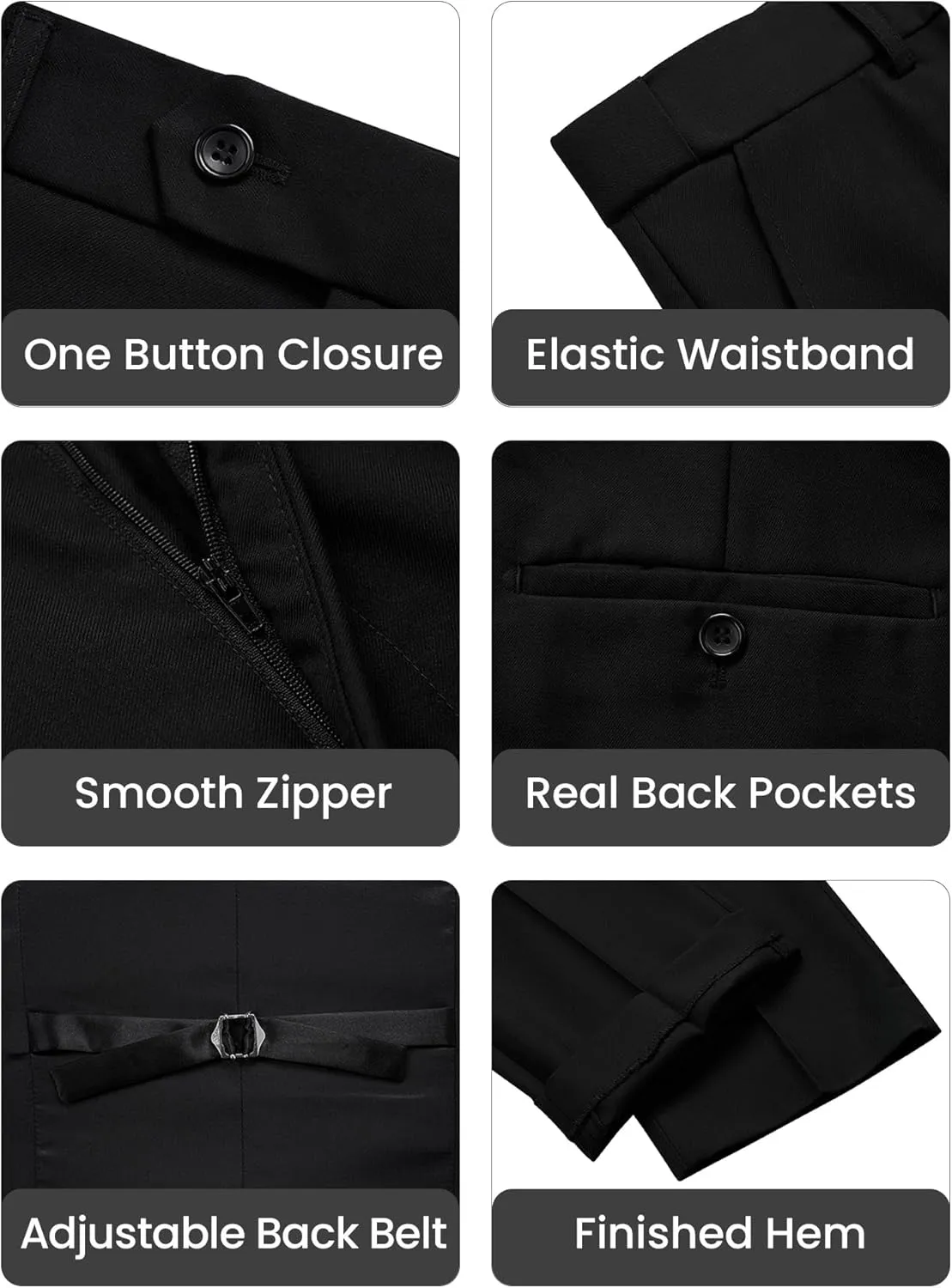 Mens Suit Tuxedo Set Slim Fit Suits 3 Piece One Button Prom Wedding Blazer Vest Pants with Bow Tie