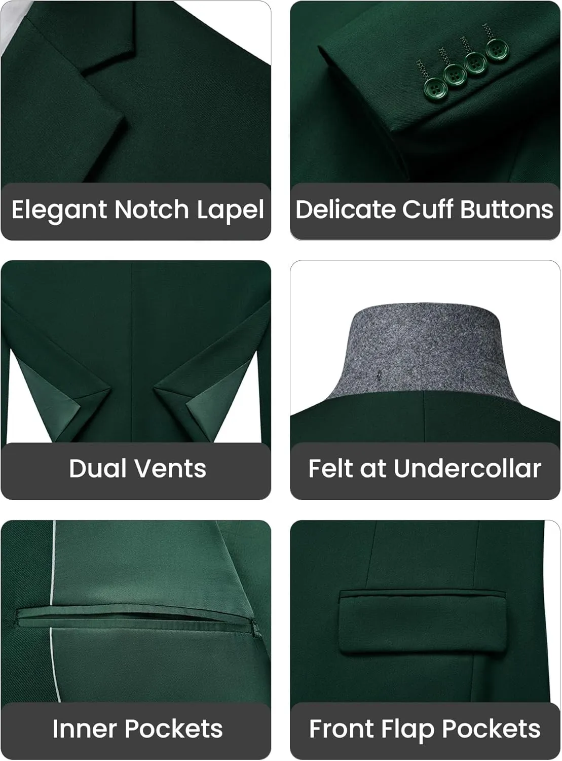 Mens Suit Tuxedo Set Slim Fit Suits 3 Piece One Button Prom Wedding Blazer Vest Pants with Bow Tie