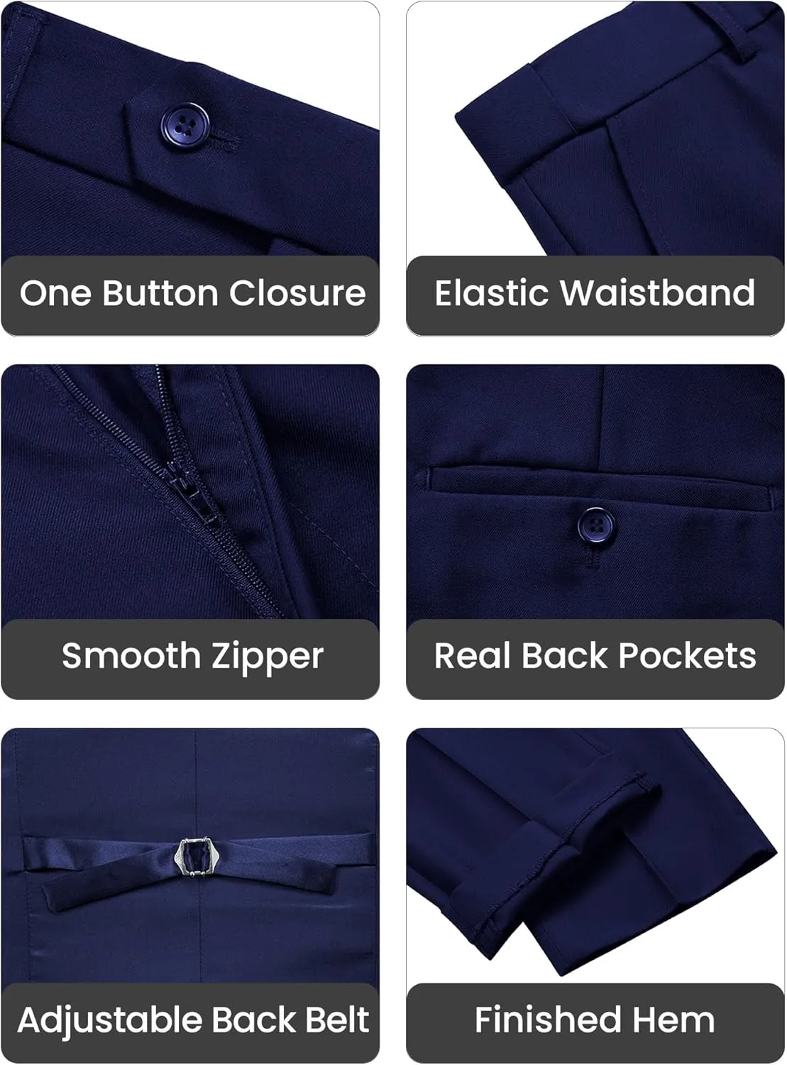 Mens Suit Tuxedo Set Slim Fit Suits 3 Piece One Button Prom Wedding Blazer Vest Pants with Bow Tie