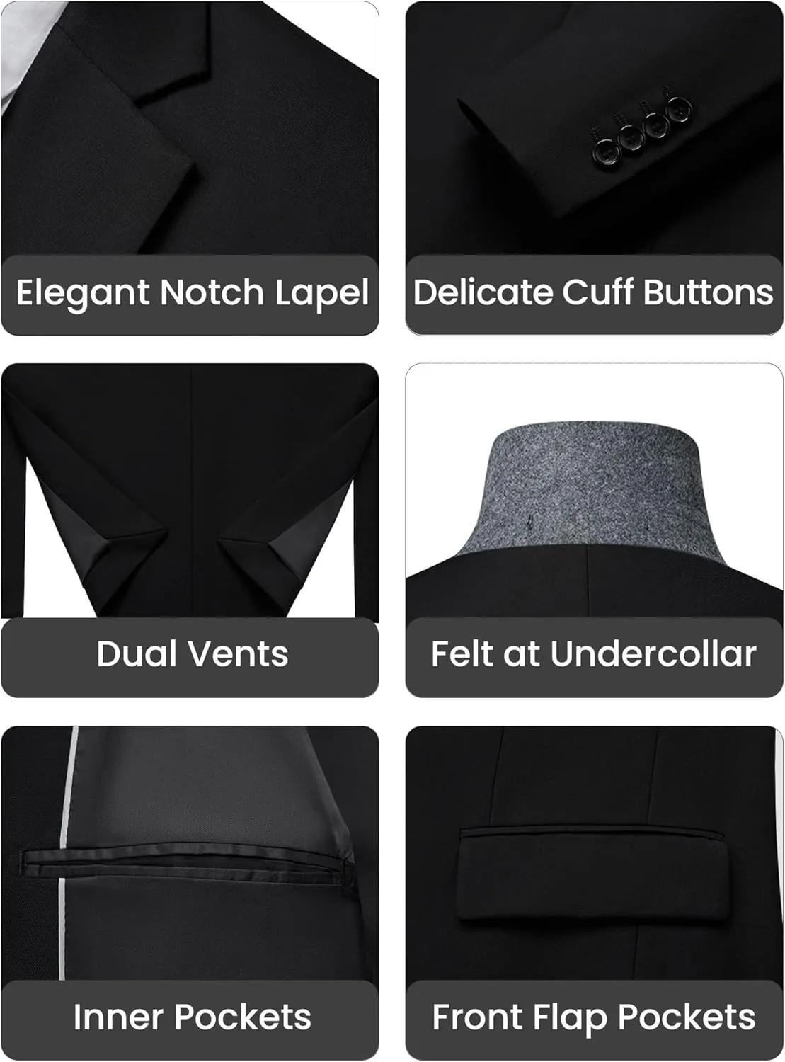 Mens Suit Tuxedo Set Slim Fit Suits 3 Piece One Button Prom Wedding Blazer Vest Pants with Bow Tie