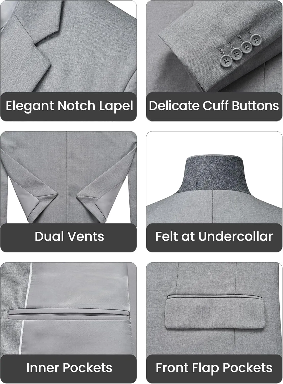 Mens Suit Tuxedo Set Slim Fit Suits 3 Piece One Button Prom Wedding Blazer Vest Pants with Bow Tie