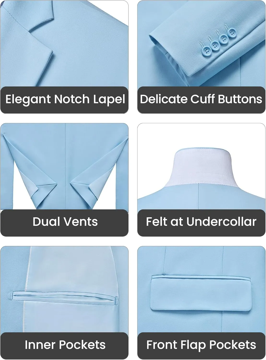 Mens Suit Tuxedo Set Slim Fit Suits 3 Piece One Button Prom Wedding Blazer Vest Pants with Bow Tie