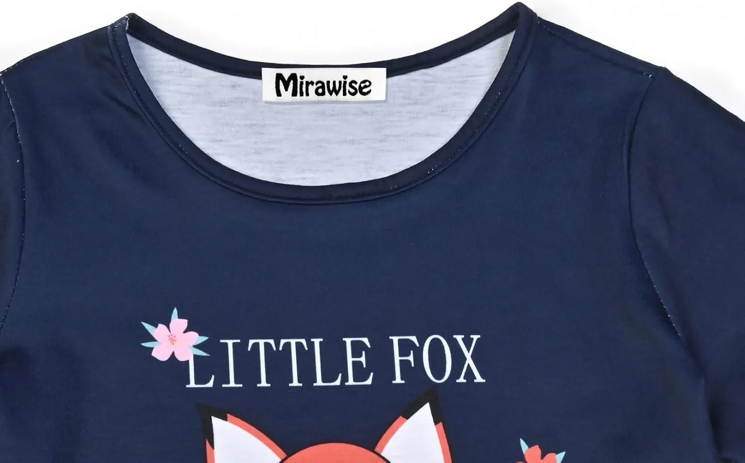 Mirawise Girls 3 Pc Pajamas Sleepwear Cotton Pjs Clothes Set 4-13 Years
