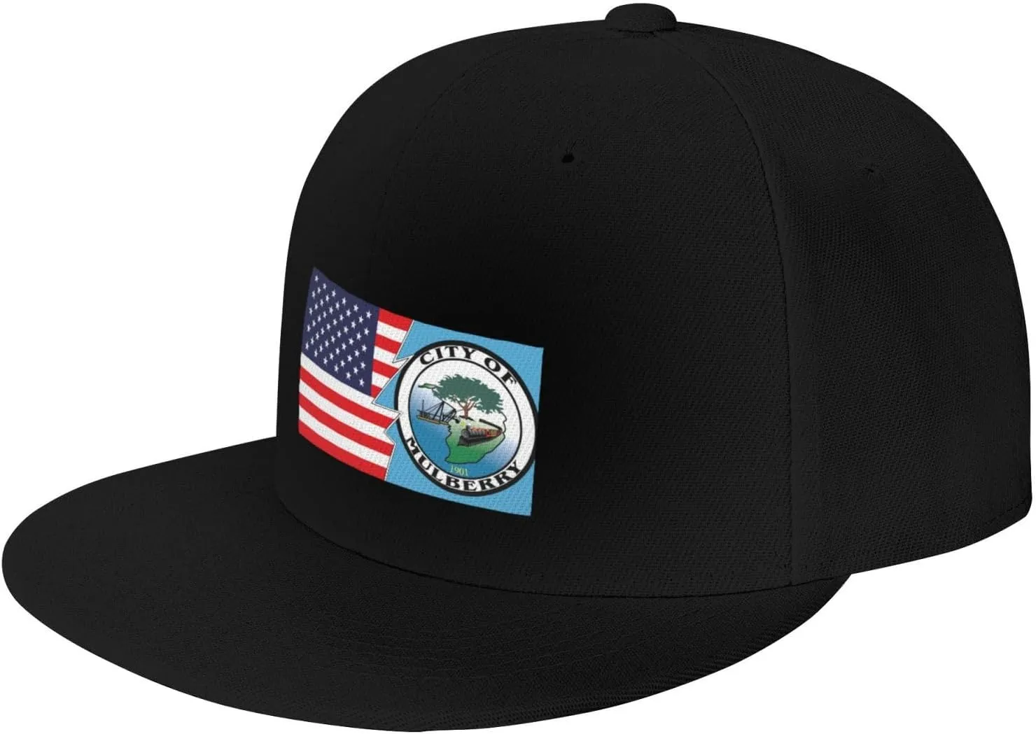 Mulberry Flag and America Snapback Hat for Men Women Baseball Cap Flat Bill Brim Hats