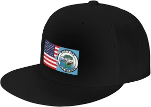 Mulberry Flag and America Snapback Hat for Men Women Baseball Cap Flat Bill Brim Hats