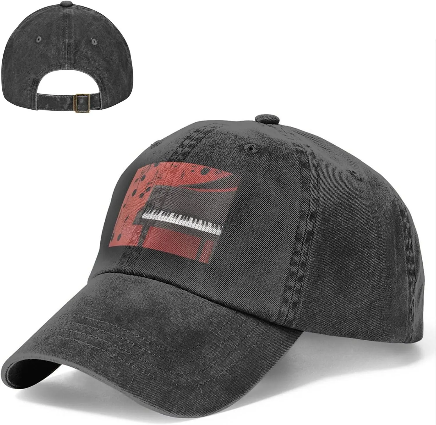 Music Note Piano Unisex Baseball Cap Breathable Cotton Trucker Hat Classic Denim Dad Hat Summer Sun Hat