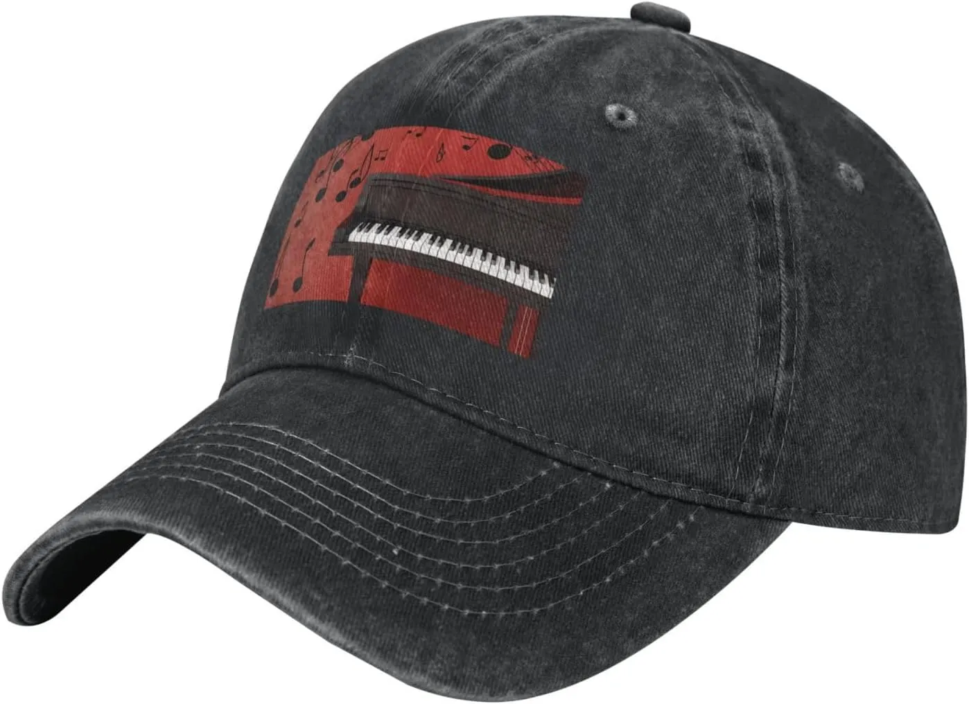Music Note Piano Unisex Baseball Cap Breathable Cotton Trucker Hat Classic Denim Dad Hat Summer Sun Hat