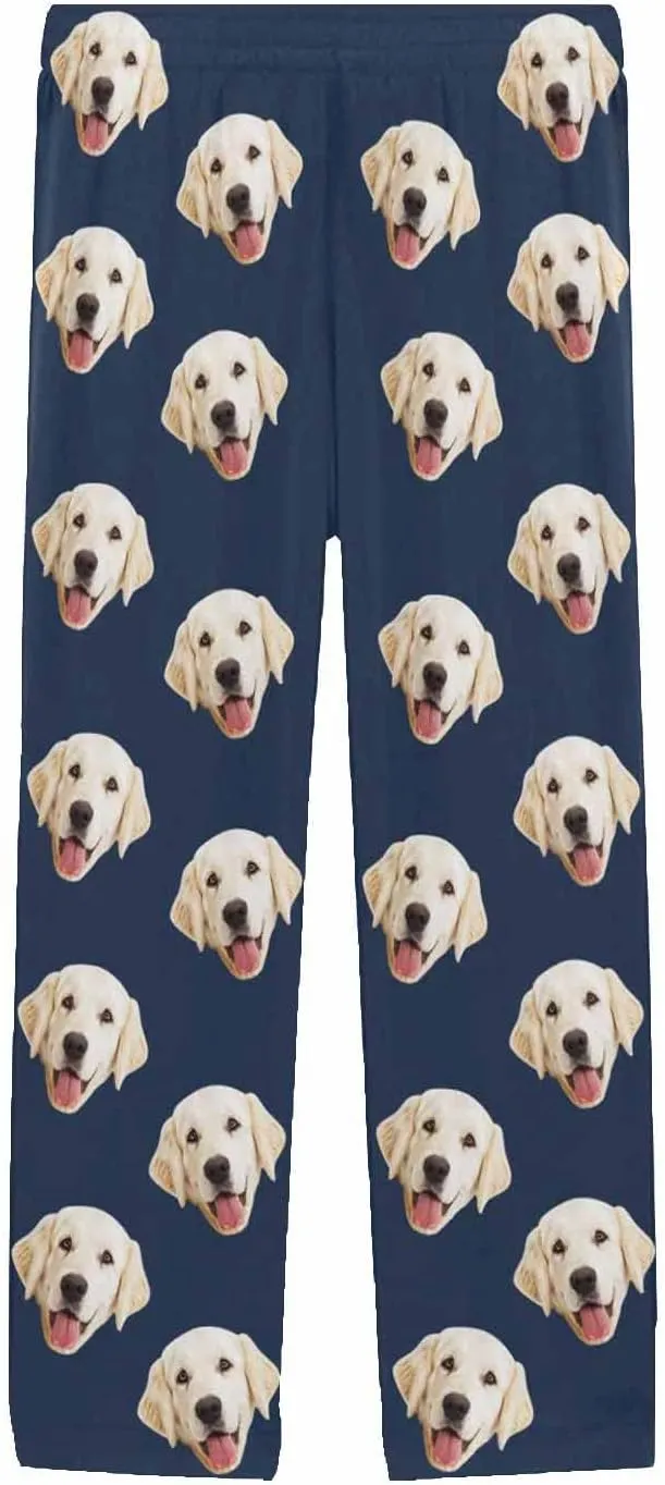 MyPupSocks Personalized Face Pajamas Pants Photo Pajama Bottoms for Men S-XXL