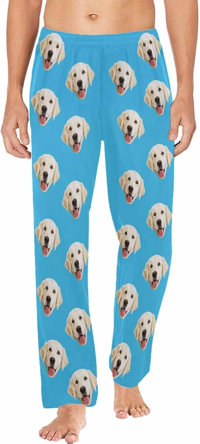 MyPupSocks Personalized Face Pajamas Pants Photo Pajama Bottoms for Men S-XXL