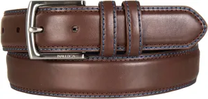 Nautica Men's Dress Leather Belt for Suits and Pants | Classic | Business | Fashion | Adjustable | Metal Buckle