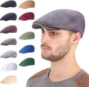 Newsboy Hats Adjustable Flat Cap Cabbie Driving Hat for Men Women Brown Newsboy Hats Irish Newsboy Hats for Men
