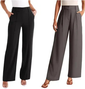 NIMIN High Waisted Work Pants for Women Wide Leg Dress Pants -Size of Small