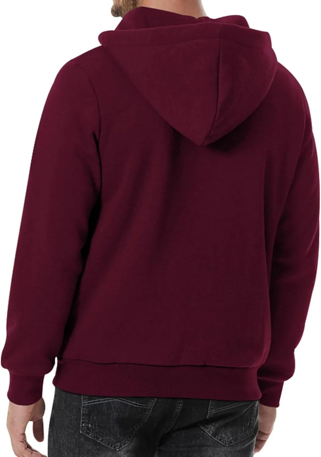 Quarter Zip Hoodies for Men Basic Hooded Sweatshirt Drawstring Casual Long Sleeve Pullover Shirts Workout Tops Unisex