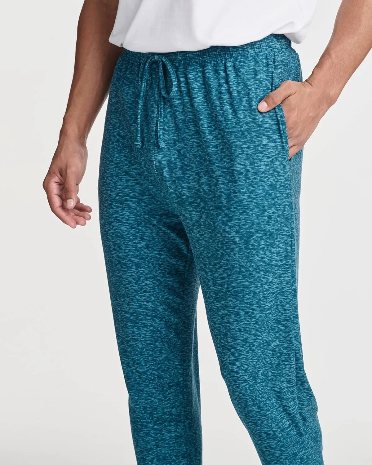 Real Essentials 3 Pack: Men's Soft Lounge Sleep Joggers - Pajama Pants Drawstring & Pockets (Available in Big & Tall)