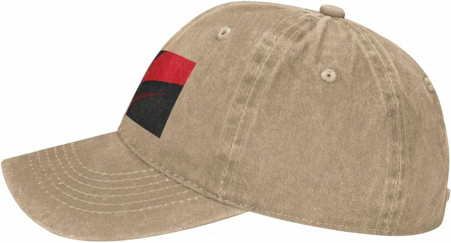 Red Black Unisex Baseball Cap Breathable Cotton Trucker Hat Classic Denim Dad Hat Summer Sun Hat