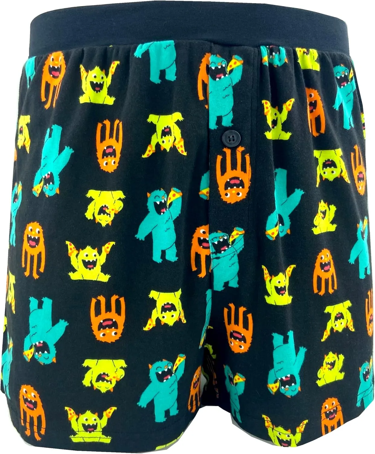 ROCK ATOLL Men's Soft Stretchy Relaxed Fit Patterned Cotton Jersey Knit Sleep Pajama Shorts